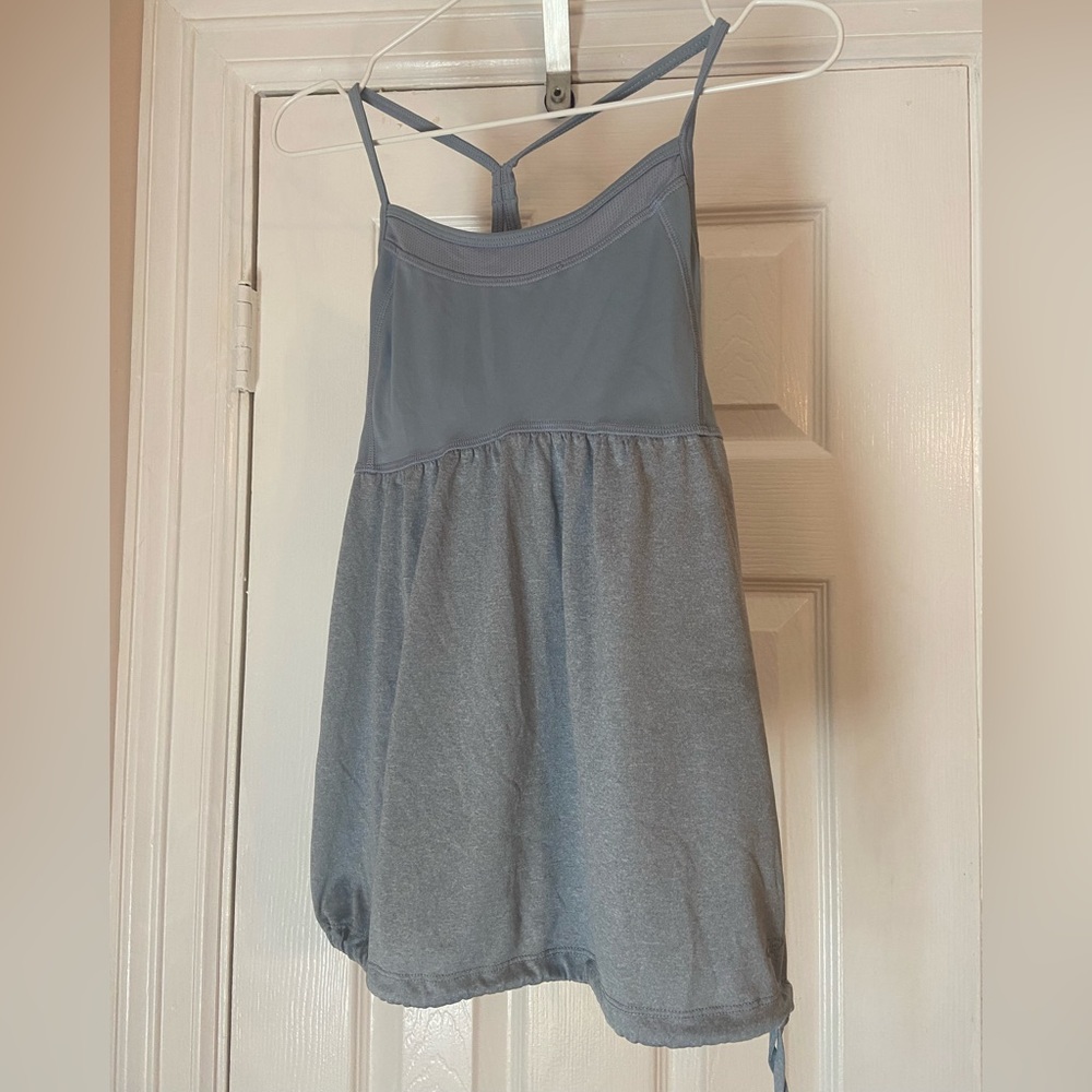 Champion drawstring workout top with shelf bra